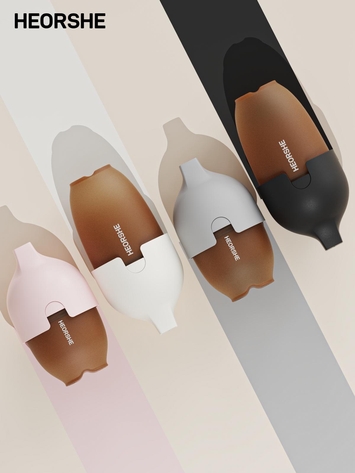 HEORSHE Reddot winner best of the best Innovative Anti-Choke Wide Neck Baby Feeding Bottle feeder, boottleBPA-Free Silicone Nipple for Natural Feel,Easy-Clean Design, Safe & Durable for Infants,6+ Months(240ml)