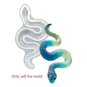 DIY Silicone Snake Mold, Aromatherapy Candle Molds, Resin Casting Mold, Decorative Snake Figurine Mold, Art Craft Supplies