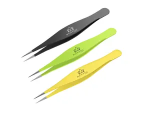 Majestic Bombay Precision Tweezers – Ultra Sharp for Ingrown Hair, Splinters, Ticks & Brow Shaping | Fine-Point Surgical Tweezers for Face & Chin Hair Removal