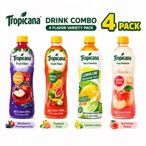 4 bottles of Asian tropicana juices - Beverage box for summer refreshments