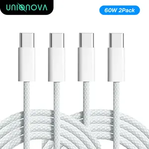 UNIQNOVA Fast Charging Cable 60W USBC to USBC for iPhone 17 16 15 series [MFi Certified] Power Data Transfer Cables TypeC Cord Charger Port Sync