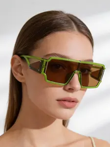 Square One-Piece Sunglasses, Hollow Design, Fashionable and Versatile, Trendy Casual Sunglasses, Street Style Accessory, Suitable for Driving, Parties, Holiday Gifts