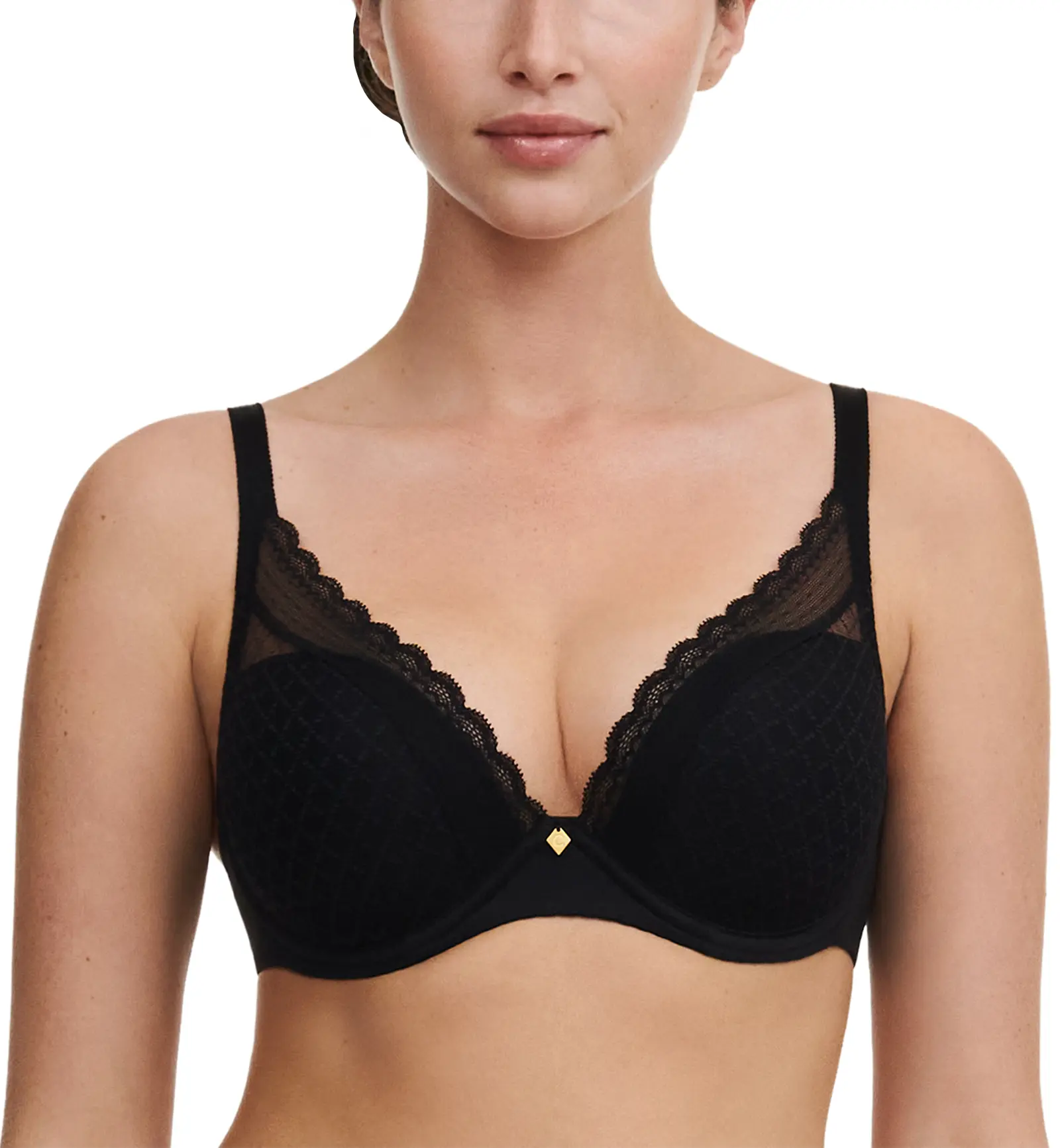 Chantelle Chic Plunge T-Shirt Bra (C16MNA) - Black