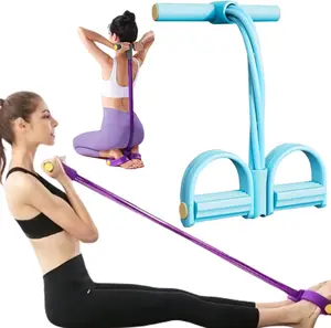 Fashion Puller Exercise, 8 Tube Pedal Resistance Device, Resistance Band for Full Body Workout, Elastic Pull Rope, Arm Chest Back  Toning, Portable Fitness Equipment for Men Women