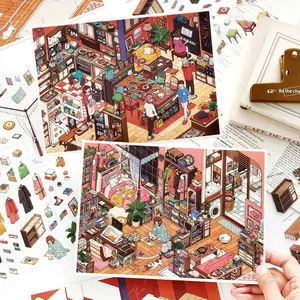 "My Little House" 32.0 Series Scene Stickers, Pack of 2 Scene Sets, DIY Sticker Scenes, Landscape Stickers