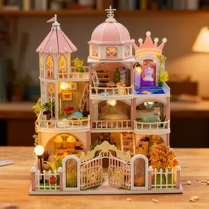 New Handmade DIY House 3D Puzzle Model, Dream Castle Creative Assembly Toy, Gift for Ages 14+, Includes English Instruction Manual