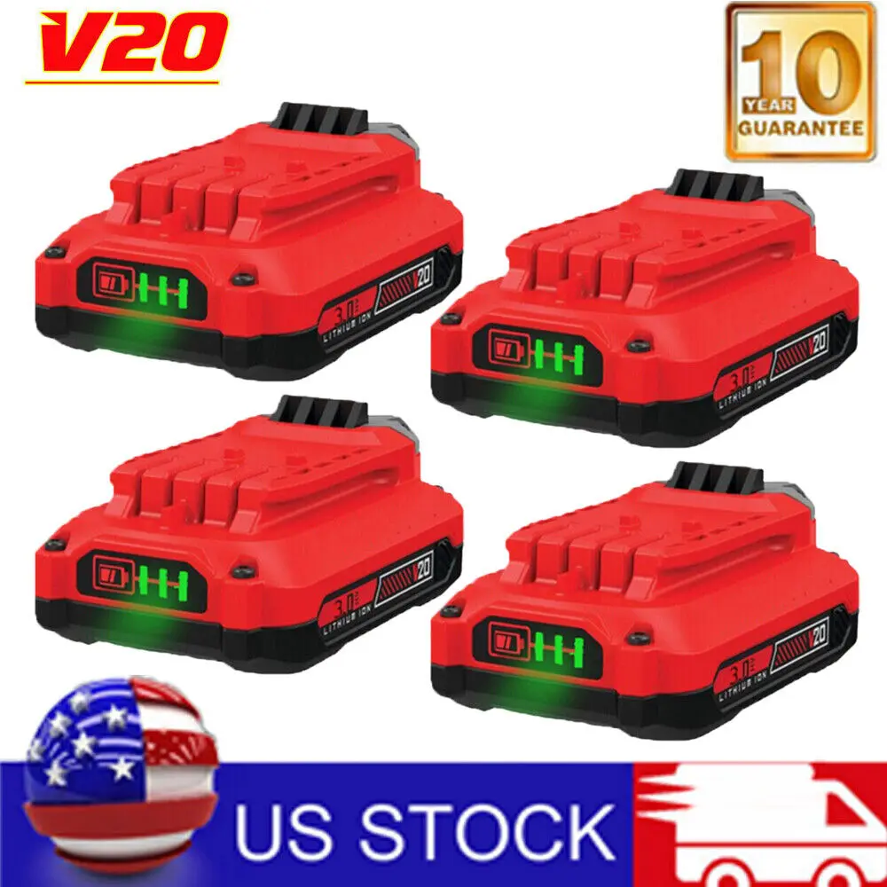 2025 New High-Capacity Portable Lithium-Ion Batteries for Craftsman V20 Power Tools, 1-4x 20V 3000mAh/6000mAh/7000mAh (7.0Ah), Compatible with Original CMCB202/CMCB201, 100% Fits All Original Craftsman 20V Chargers, 2.5x Runtime, W/ User Manual