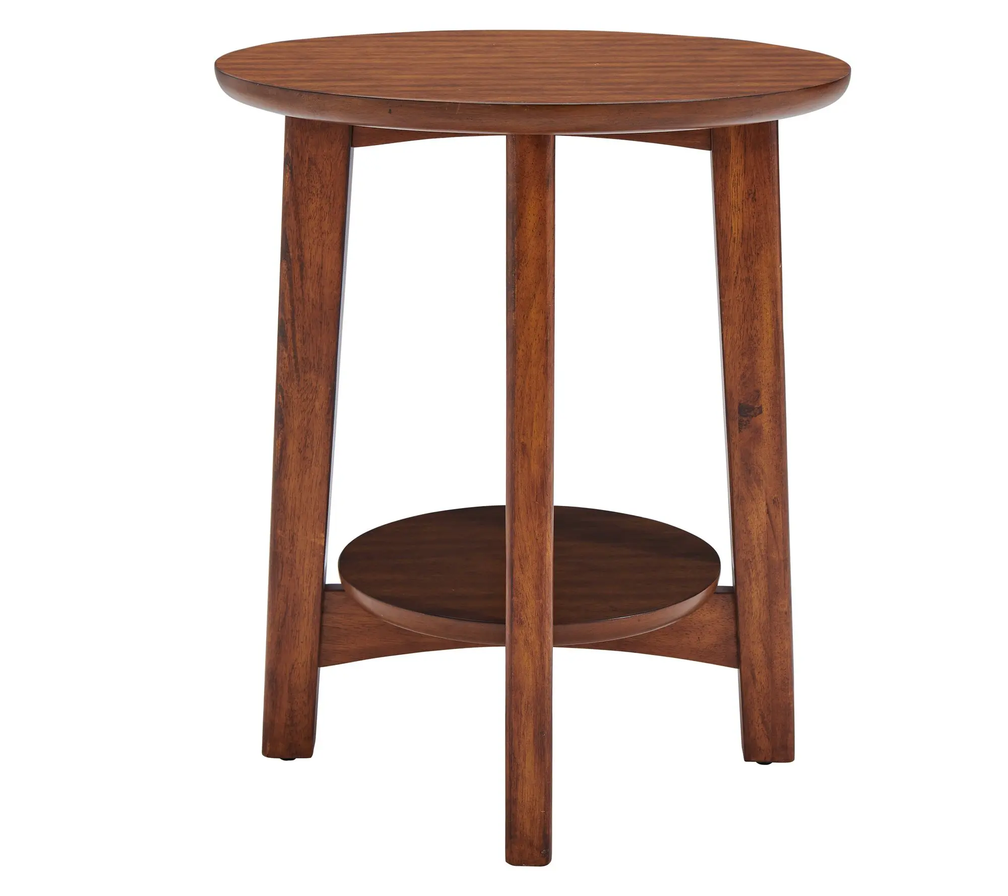Alaterre Furniture Monterey Round End Table w/Floating Shelf Alaterre Furniture Monterey Round End Table w/Floating Shelf