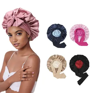 Double Layer Satin Bonnet, Soft and Breathable Hair Care Bonnet, Adjustable Night Sleeping Cap, Heatless Styling Tool for Women, Hair Styling and Care Product Haircare