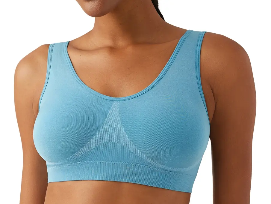 Women's Wacoal B-Smooth Wireless Padded Soft Cup Bra - Adriatic Blue(477), Foam Padding, Adjustable Straps, Nursing-Friendly, Removable Cups, Hand Washable, Stylish, Matching Lingerie Compatible, Style, Smooth Back, Casual, Padded Cup