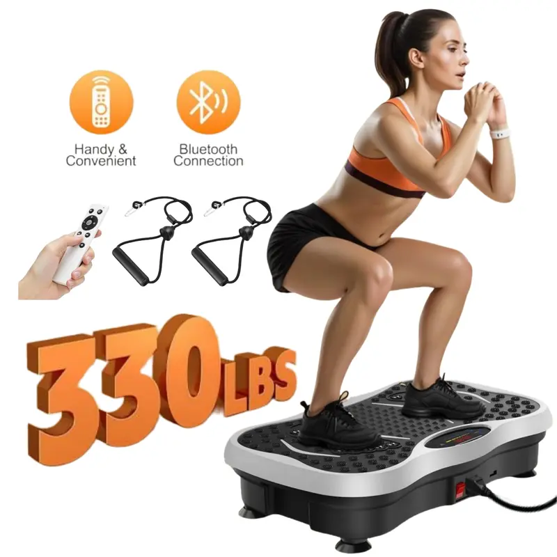 Vibration Plate Exercise Machine, Lymphatic Drainage Machine for Weight Loss, Lymphatic Drainage & Muscle Recovery, Multiple Speeds with Bluetooth & LED Display,Remote, Weight Loss Workout Equipment for Home,Max User Weight 330lbs