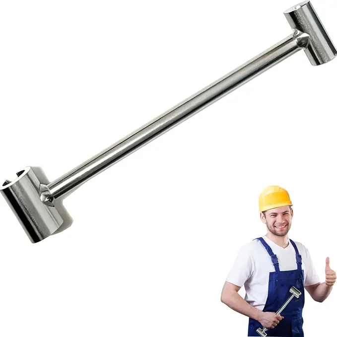 Hinge Adjustment Tool, Hinge Adjustment Wrench, Door Hinge Repair Tool for Residential, Fire Safety, Industrial, and Security Applications (Matte Silver/White, 14–19 mm)