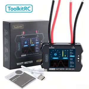 ToolkitRC WM150 150A 50V Power Analyzer, 2.4" Color Screen RC Watt Meter with Voltage Current Tester, Waveform Display for RC Drone Car Boat