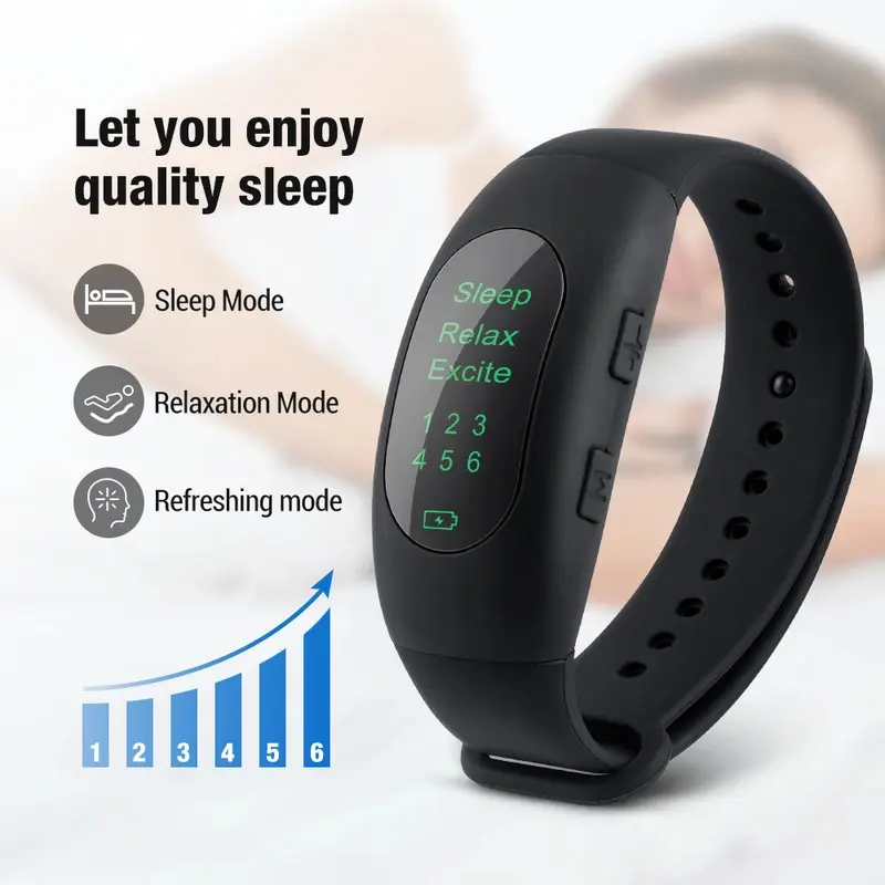CES Intelligent Portable Adjustable EMS Microcurrent Smart Wristband - Wearable Sleep Aid Device for Anxiety Relief, Insomnia, Fast Sleep Support, Ideal for Smart Wearable Devices Enthusiasts