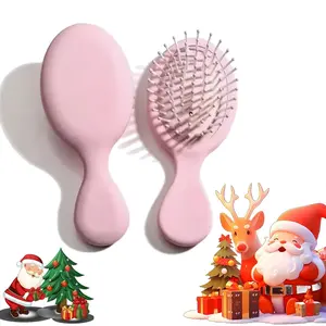 Compact Mini Air Cushion Detangling Hairbrush: Smooth Round Teeth (Scalp & Hair Safe) | Portable for Daily Commute/Travel/Gym/Makeup Vanity | Detangling & Scalp Massage Tool - Ideal for Women, Students & Beauty Enthusiasts
