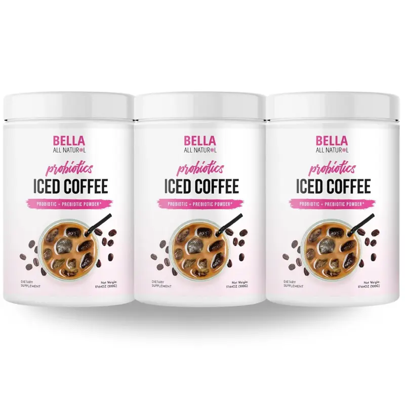 3 Pack Bella All Natural Probiotics Iced Coffee - 500g