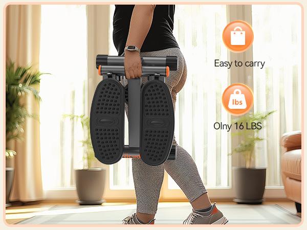 Niceday Stair Stepper for Exercise,Compact Hydraulic Stepper for Effective Cardio & Leg Workouts, Home Gym & Office Use, LCD Monitor, 300LB Weight Limit