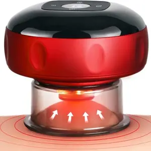 Electric Heat Cupping Suction Device, Smart Vacuum Massage Machine, 12 Adjustable Settings with Display, Full Body Muscle Relaxation