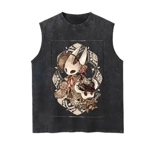 Hollow Knight Game Vintage Tank 90s Graphic Sleeveless Tank Tops Men Vest Streetwear Outfits Men Vacation Outfits Sleeveless Shirt