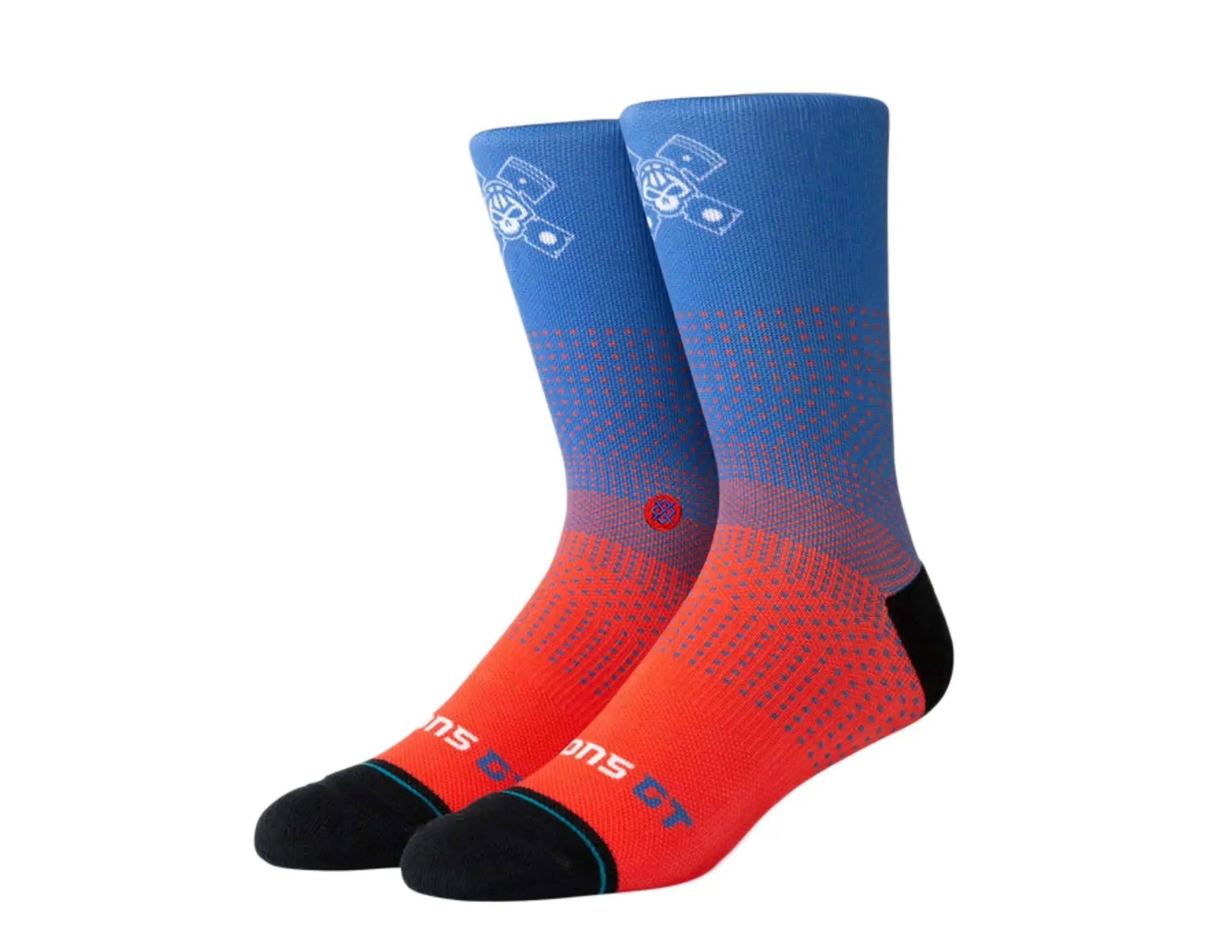 Stance Casual NBA Detroit Pistons Gaming GC 2K Crew Socks in Blue/Red | Men's