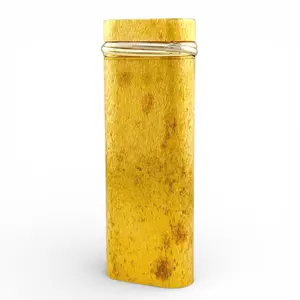 Pre-owned Cartier Brass Small Leather Goods Trinity Oval Lighter Smoking Accessories