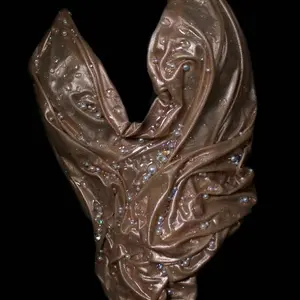 Wet Look Embellished Nude Corset Lace Up Top V-Neck