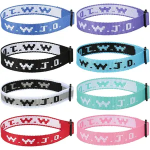 WWJD Christian Bracelet Pack for Women Men, Christian Jesus Gifts Adjustable Wristbands, WWJD Bracelets Bulk - What Would Jesus Do Bracelet