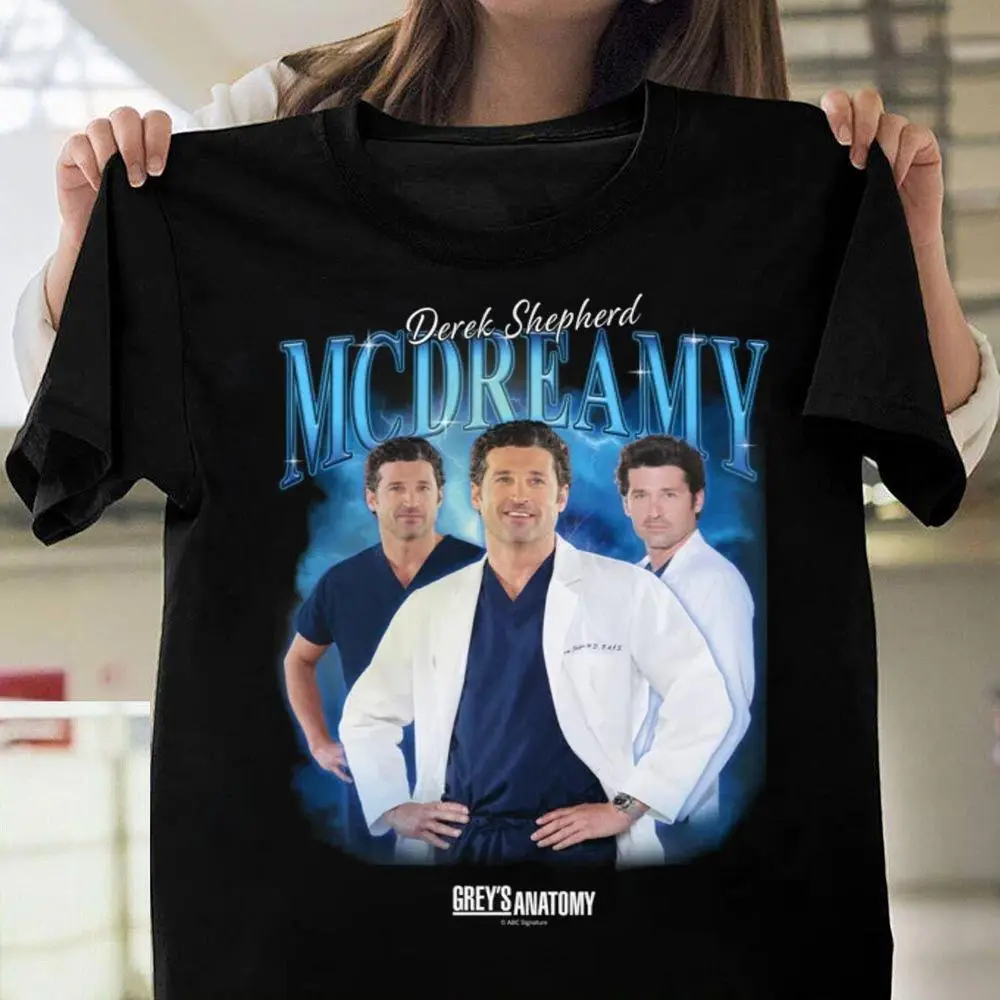 Grey's Anatomy McDreamy Heartthrob T-shirt Graphic Tee for Film Lovers – Sizes S-5XL HGB06803