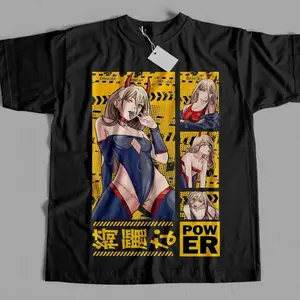 Chainsaw Man Power T-Shirt Sweatshirt, Anime Manga Character Streetwear, Japanese Anime Fan Casual Summer Fall Outfit, Womenswear Menswear Comfortable Top Gift For Her Gift For Him Unisex Graphic