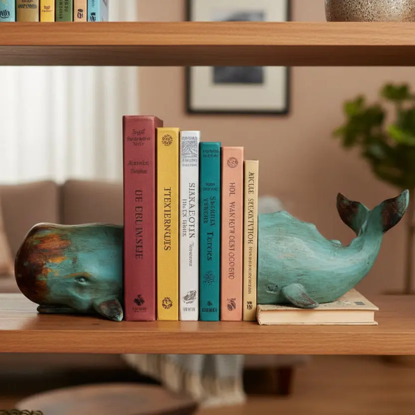 Sperm Whale Bookend Set of 2