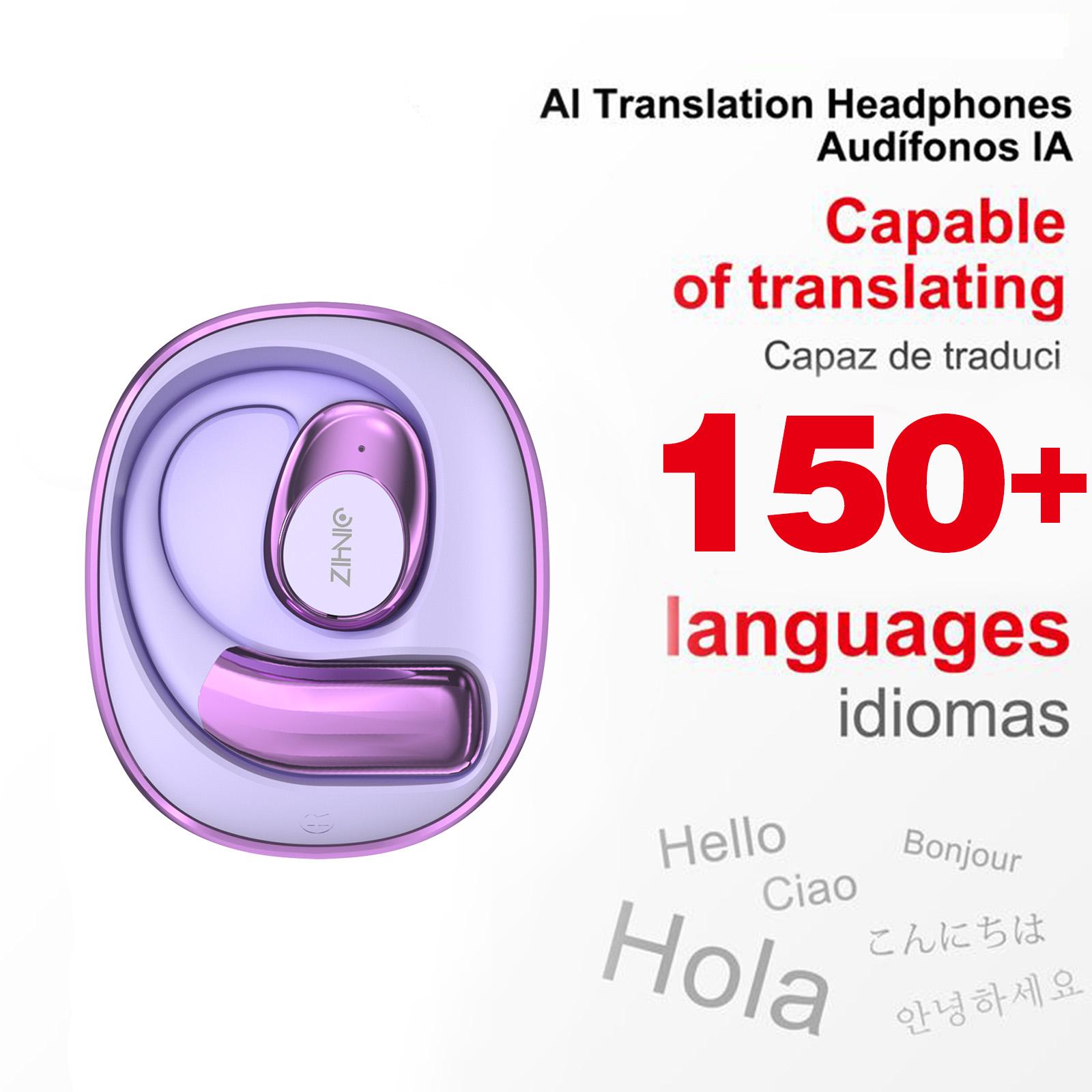 ZIHNIC S09 True Wireless Open Ear Earbuds Bluetooth 5.4 IPX5 Waterproof 35Hrs Playtime On Ear Headphones Immersive Premi