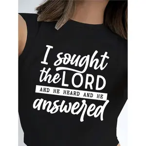 Women's Faith TShirt Inspiring Scripture Print I Found The Lord He Healed Me