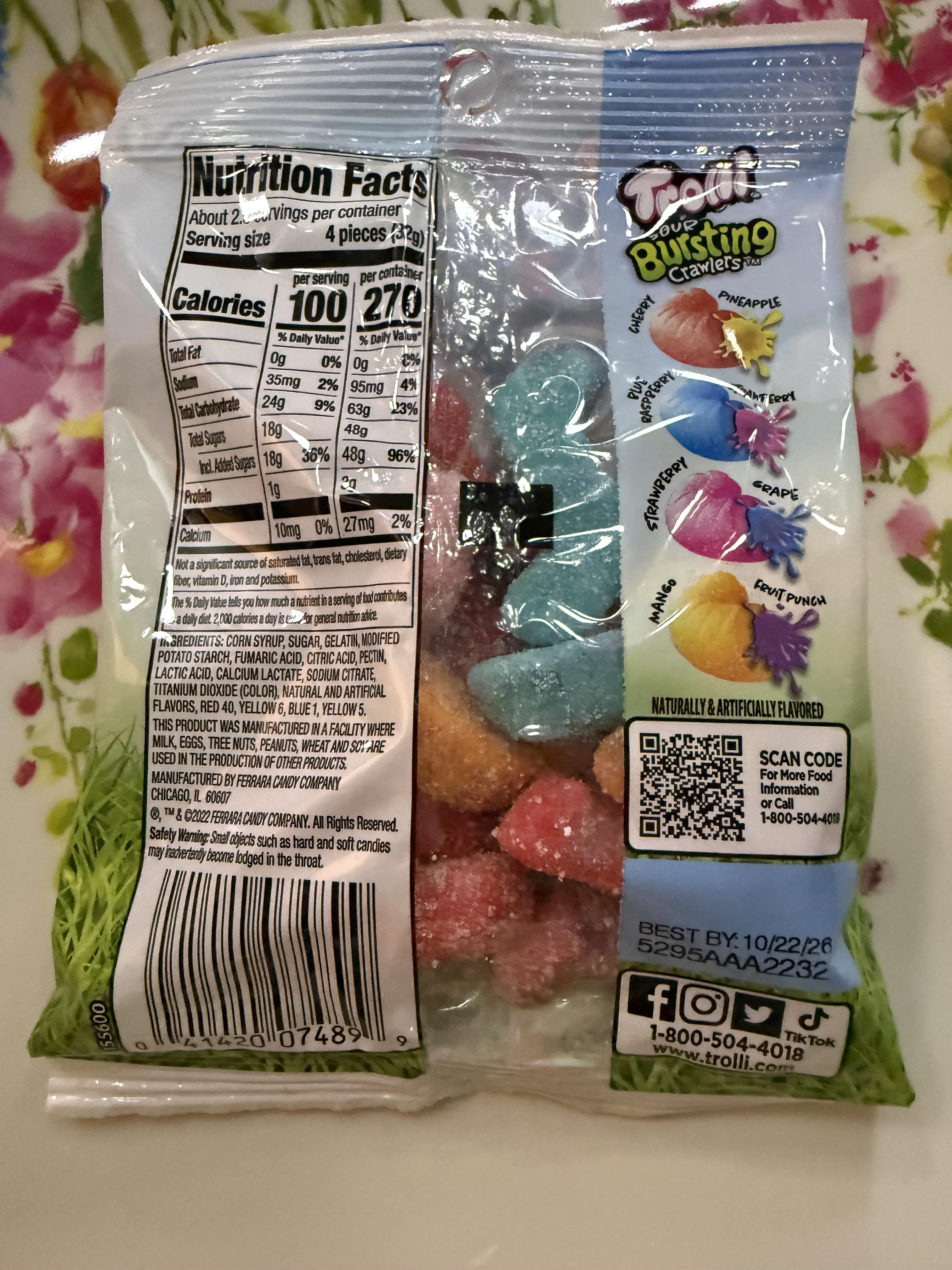 Trolli Sour Brusting Candy Chewy Snack