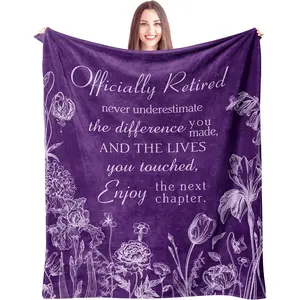 Retirement Gifts for Women, Gifts for Retired Female, Best Retirement Gift 2024, Cool Retirement Gift Ideas, Classy Gifts for Retirement Men, Retirement Party Decorations Blanket 60"x50"