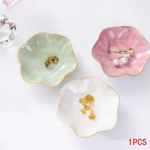 Leaf Shape Ring Dish Set, Ceramic Jewelry Tray, Necklace Earring Organizer, Perfect Gift for Mom Friends Sisters, Home Jewelry Organizer