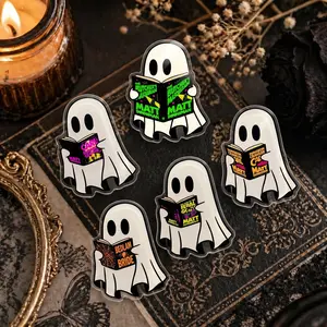 Cute Ghost Horror Book Phone Grip, Spooky Reader Aesthetic Phone Holder Stand, Gothic Book Lover Grip Accessory for iPhone & Android