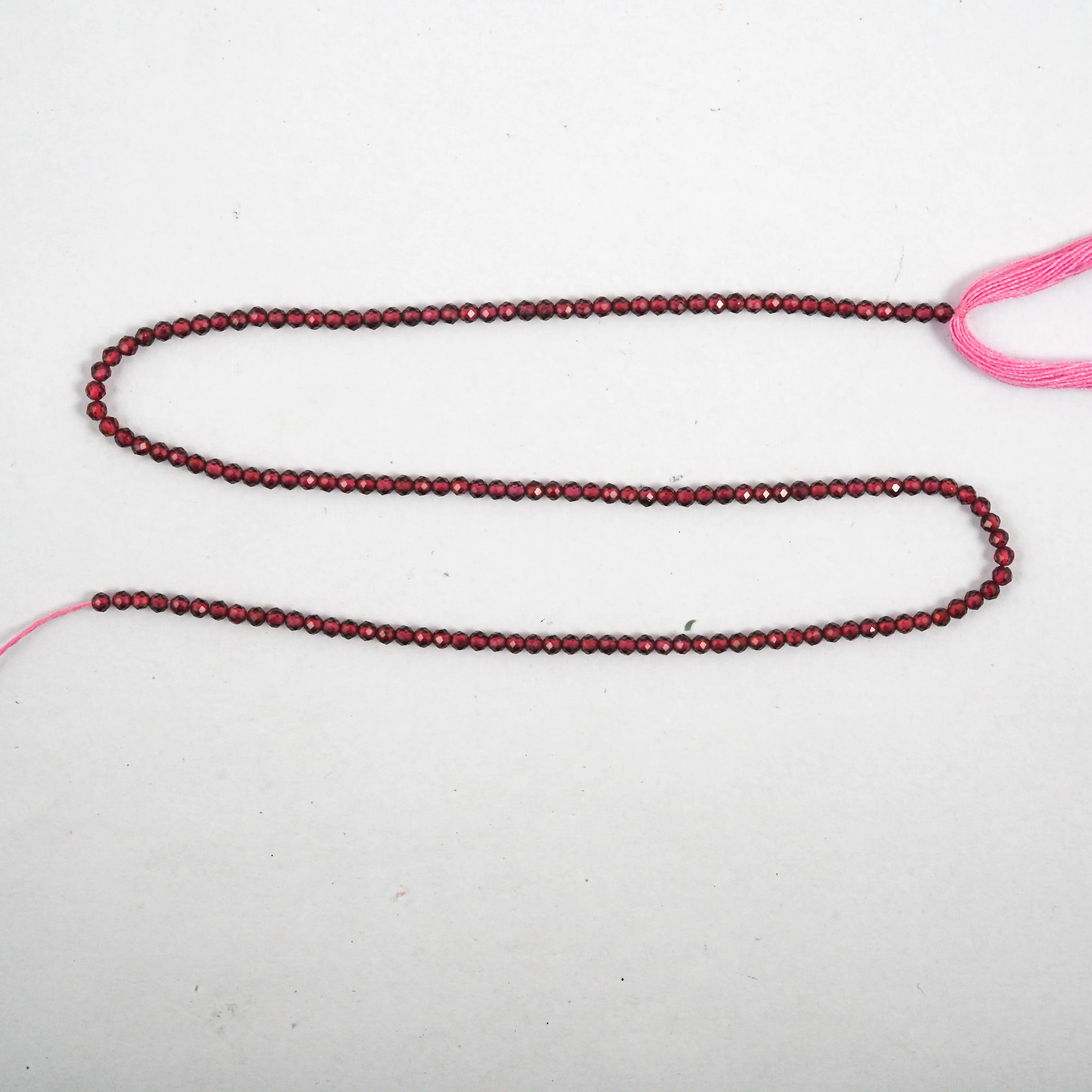 GCS 2.5mm Rhodolite Garnet Faceted Round Beaded Strand (12 Inches) 17.45 ctw