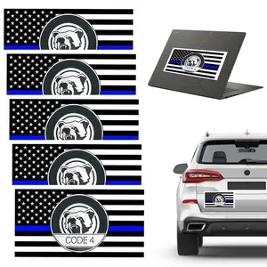Thin Blue Line Sticker - American Flag Police Support Decal, Weatherproof & UV Protected, "Back the Blue" Design for Cars, Trucks, Windows, Laptops & Water Bottles, Honors Law Enforcement & First Responders