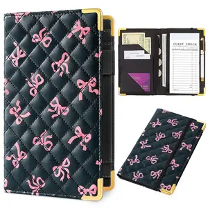 Server Books for Waitress With Pen Holder Leather Serving Book Fit Apron