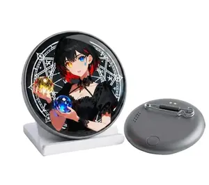 Digital Badge Photo Video GIF Display Screen Pins Pixel Touchscreen Lightweight 500mAh Long Battery Life Portable Multi-functional Two-dimensional Anime & Gaming Merchandise & Collectibles Gifts for Men Women