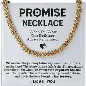 To My Man Cuban Link Chain Husband Birthday Card Mens Jewelry I Love You Boyfriend Birthday To My Man Gifts Ideas Personalized Present for Men