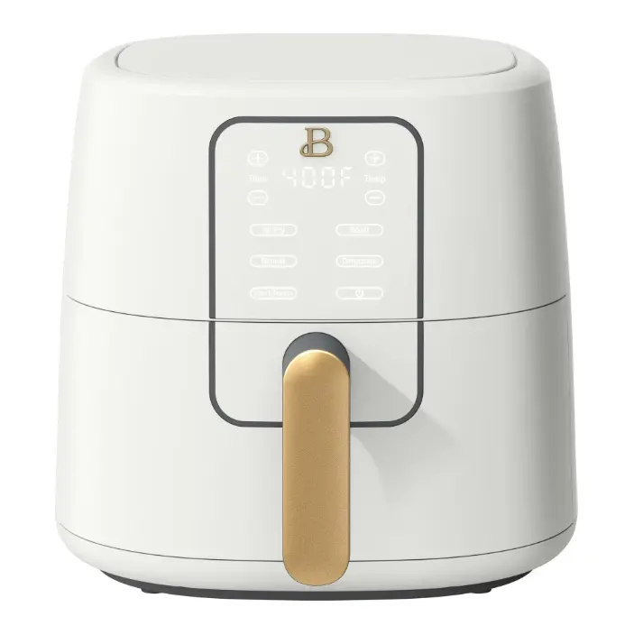 Beautiful 6qt Air Fryer with TurboCrisp Technology, EverGood Ceramic Nonstick Coating, White Icing