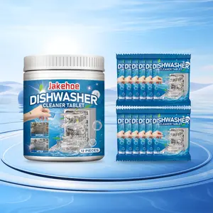 Dishwasher cleaning effervescent tablets (tube pack) - Specially formulated for kitchenware and tableware, removing grease, odors, and scale.