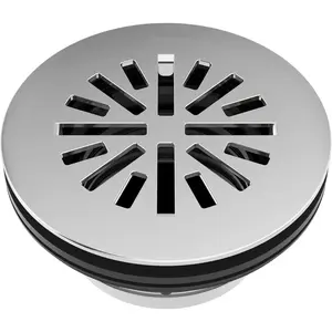 4 Inch Round Shower Floor Drain with Gasket and Snap-In Drain Gate, Chrome DT051411