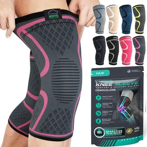 2 Pack Knee Brace for Women & Men - Workout Knees Compression Sleeve for Knee Pain Relief Joint Support for ACL, Arthritis, Meniscus Tear Knees Brace for Sports, Rodilleras para Gym Fitness