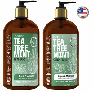 Tea Tree Mint Shampoo & Conditioner Gift Set - 32oz Hair Care Made in USA