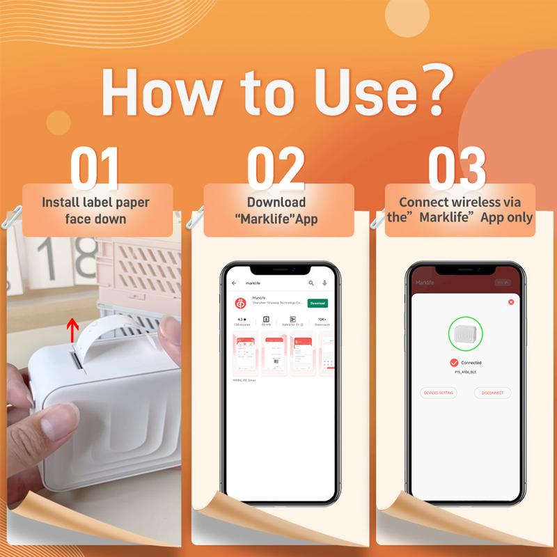 Upgraded mini label maker , portable wireless thermal printer, easy to use, suitable for office, home, and business. A great Valentine's Day gift for your partner.