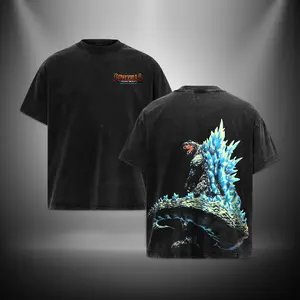 Godzilla Final WarsToho Vers King of the Monsters Vers Gojira Washed TShirt Hoodie Sweater Monster Vers Toho Vers Menswear Gift for movie fans Top Apparel Classic Oversized Seamless Simple Straight Man Clothes Cotton designer shirts