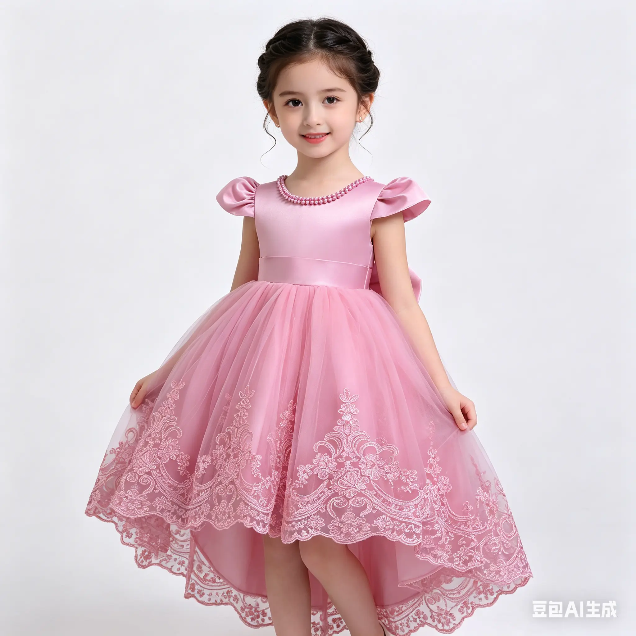 Girls Formal Princess Dress Long Trailing For Wedding Party Birthday Ball Gown