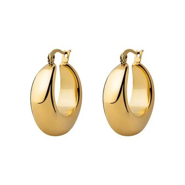 Stately Steel Tube-Hoop Earrings